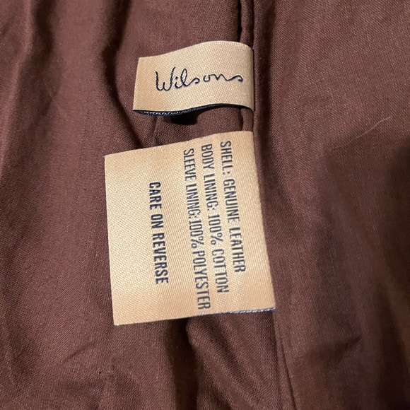 New Wilson Leather Brown Leather Jacket Medium Moto - Picture 9 of 15